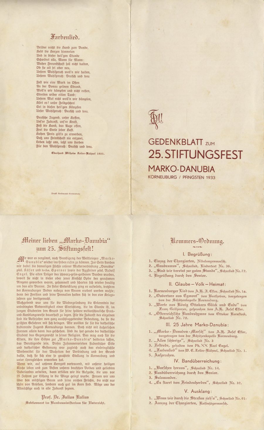 Programm 25. Stiftungsfest
